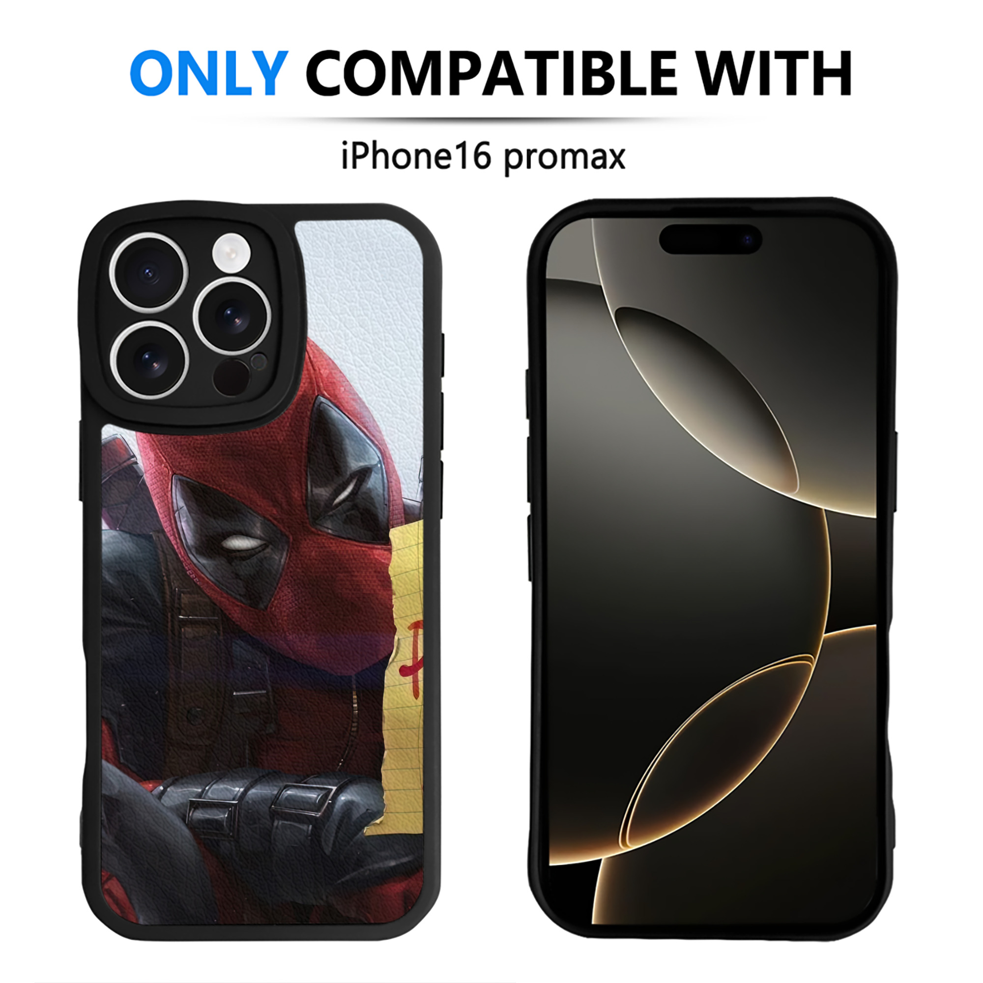 （画像用） Deadpool デッドプール 【iPhone 16シリーズ対応】シリコンスマホケース（レザー調） 材質：シリコン
